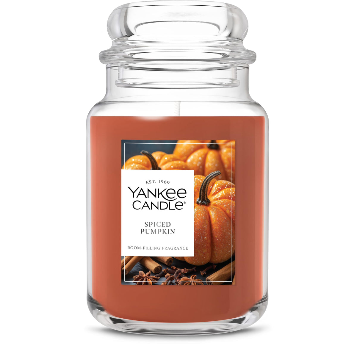 Yankee Candle Large Jar Scented Candle, Spiced Pumpkin, 22 oz