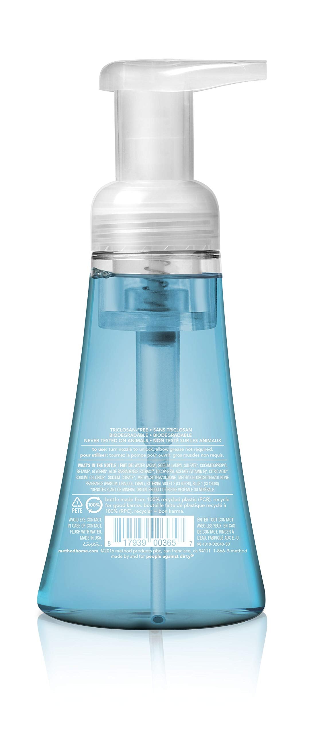 Method Foaming Hand Soap, Sea Minerals, 300mL, 6 Pack