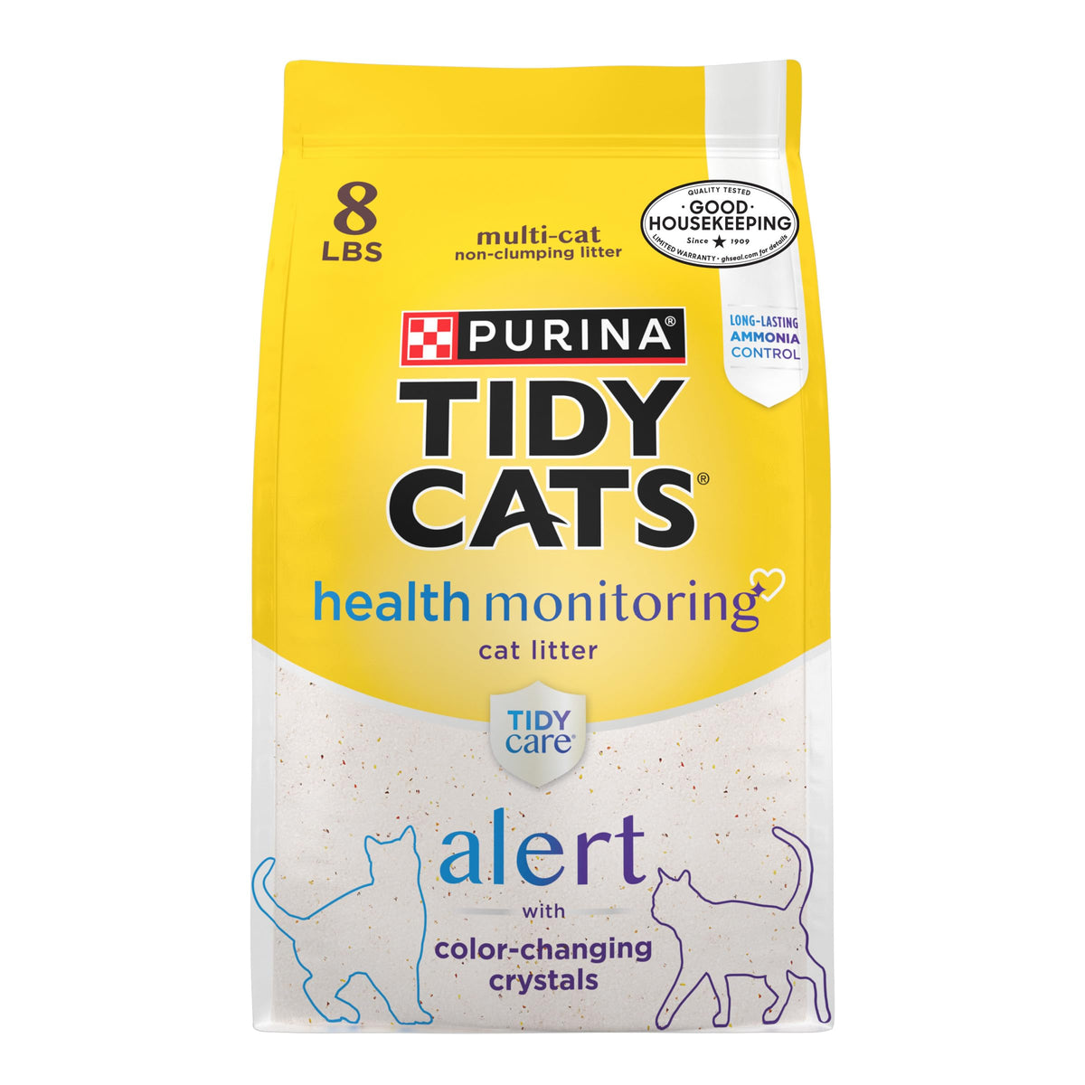 Purina Tidy Cats Tidy Care Alert Crystal Cat Litter, 8 lb