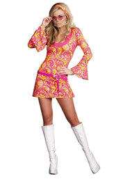 Dreamgirl Women's 70s Disco Go Gorgeous Costume, Small