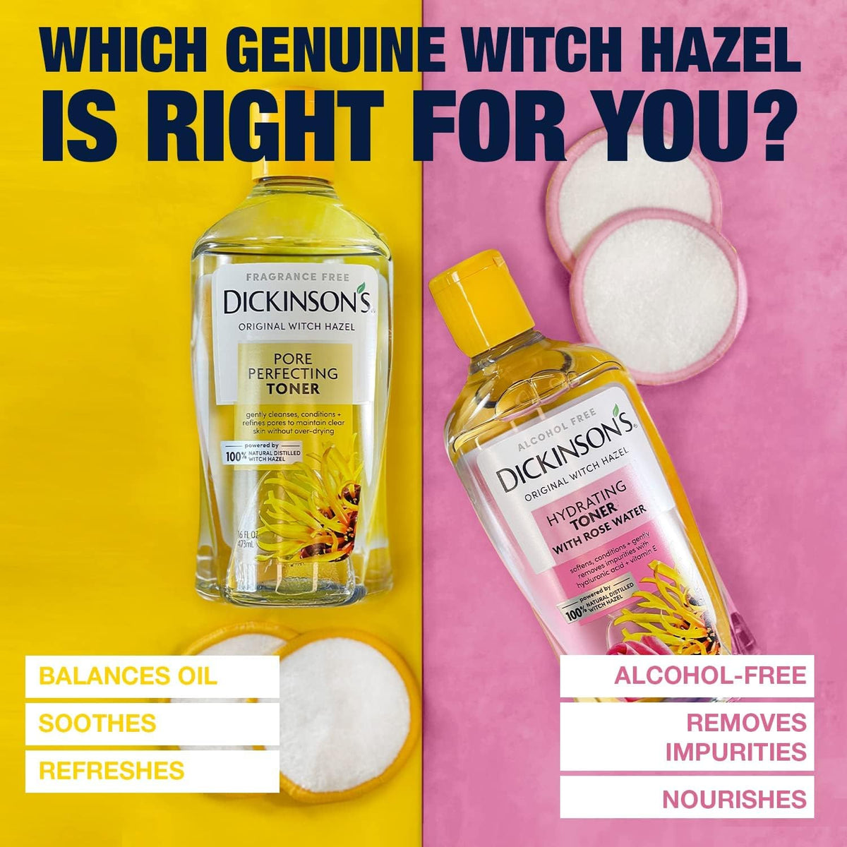 Dickinson's Original Witch Hazel Pore Perfecting Toner, 16 oz