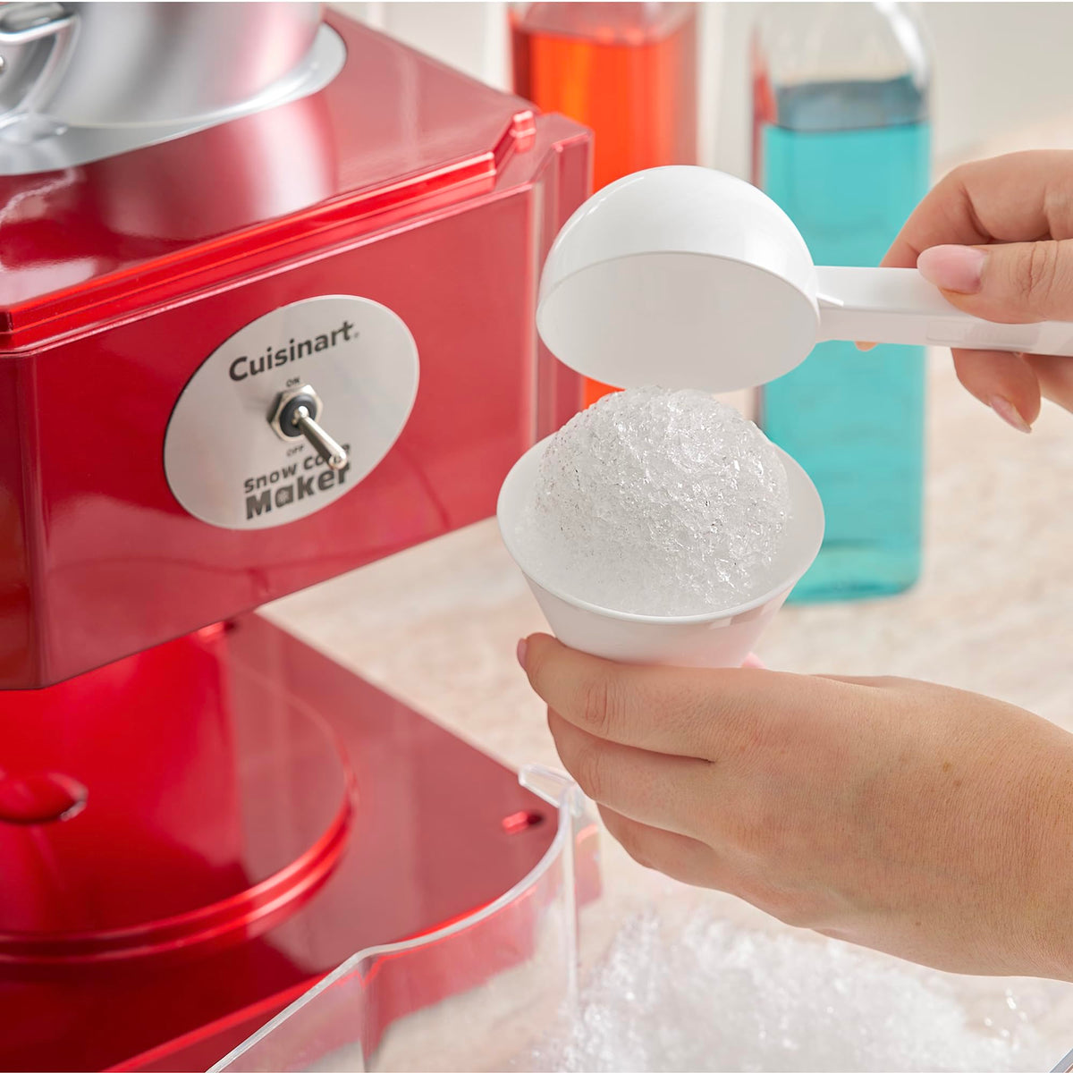 Cuisinart Snow Cone Machine with Reusable Cups, Red (SCM-10P1C)