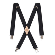 Dickies Men's 1-1/2 Solid Straight Clip Suspender, Black, One Size