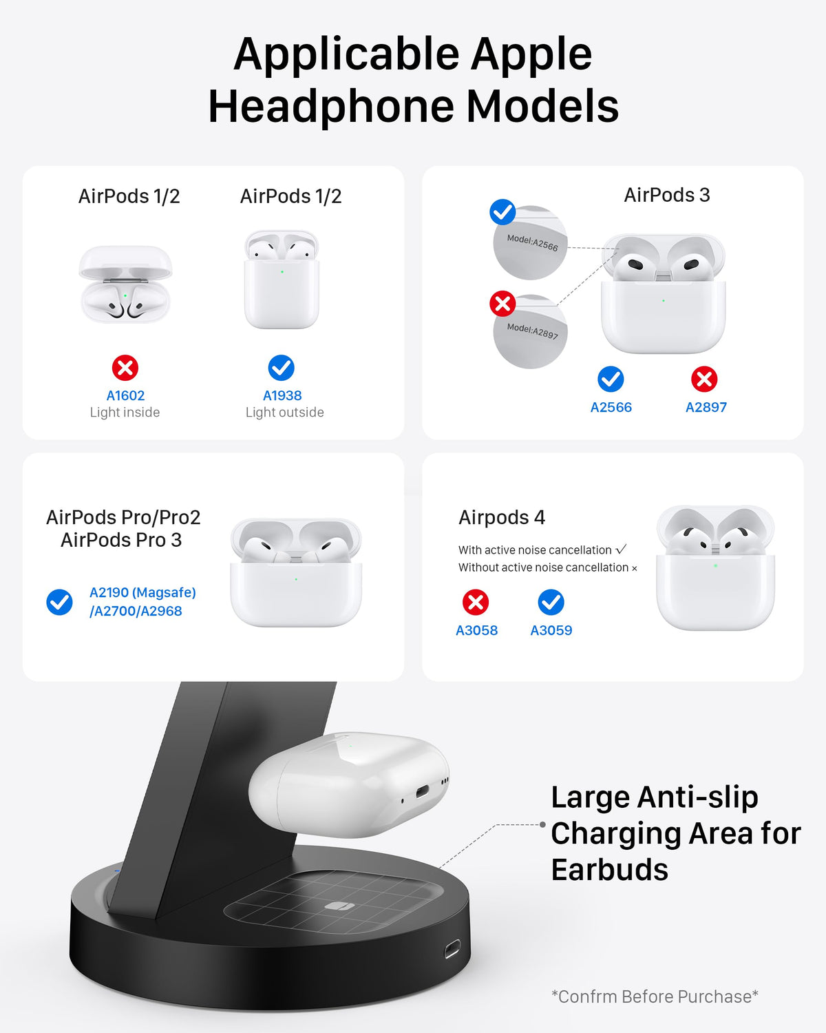 Anlmz 3-in-1 Wireless Charging Station