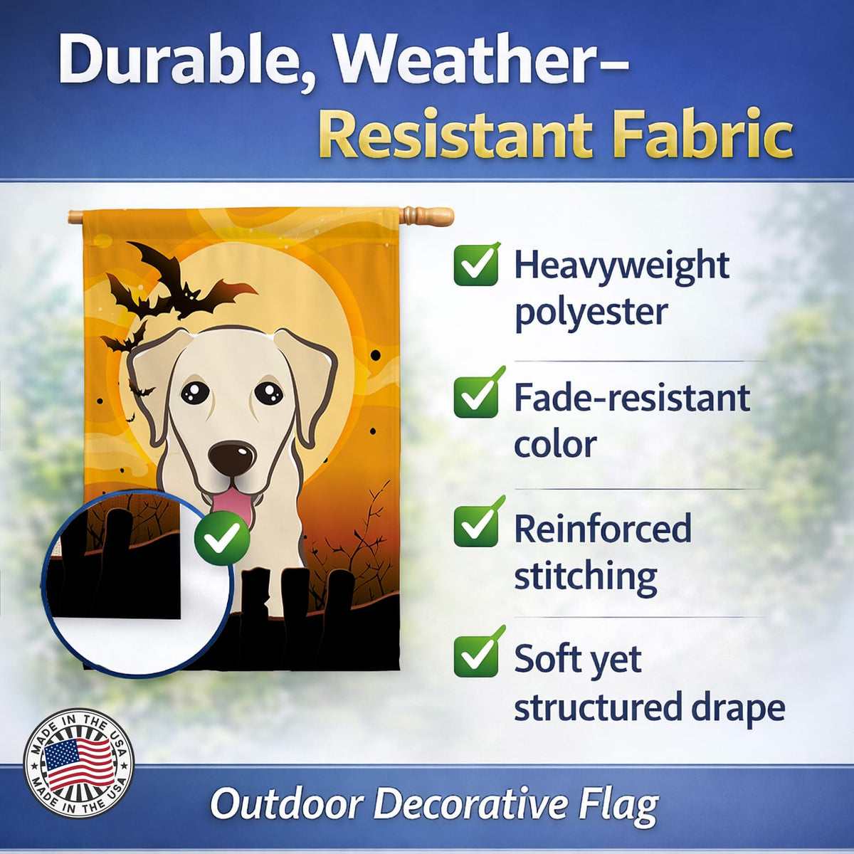 Caroline's Treasures BB1810CHF Golden Retriever House Flag, Large