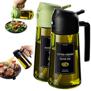 Cxinyi Glass Olive Oil Dispenser Bottle, 16 oz/470 ml, Black