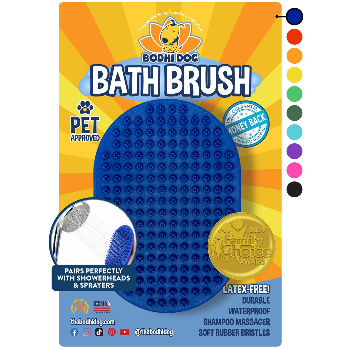 Bodhi Dog Rubber Deshedding Bath Brush