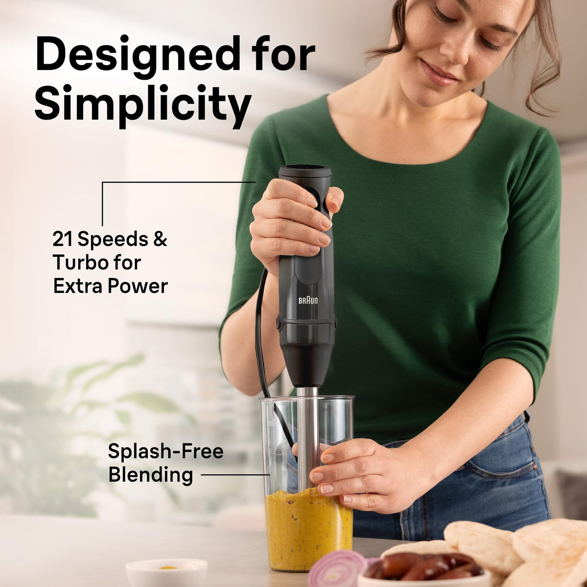 Braun MultiQuick Vario 5 Immersion Blender, 21-Speed, 500W