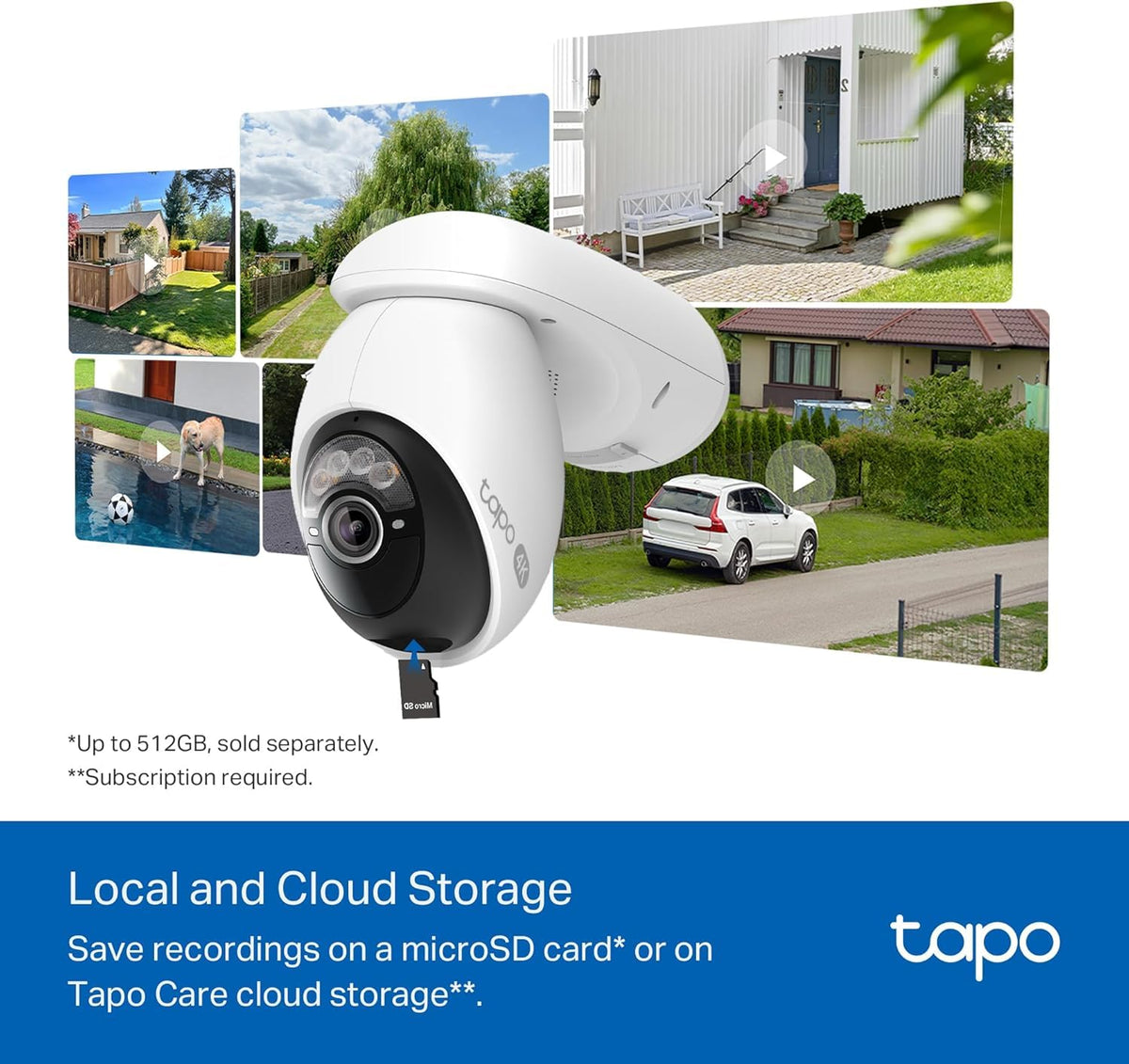 Tapo 4K Solar-Powered Outdoor Security Camera, 360° View