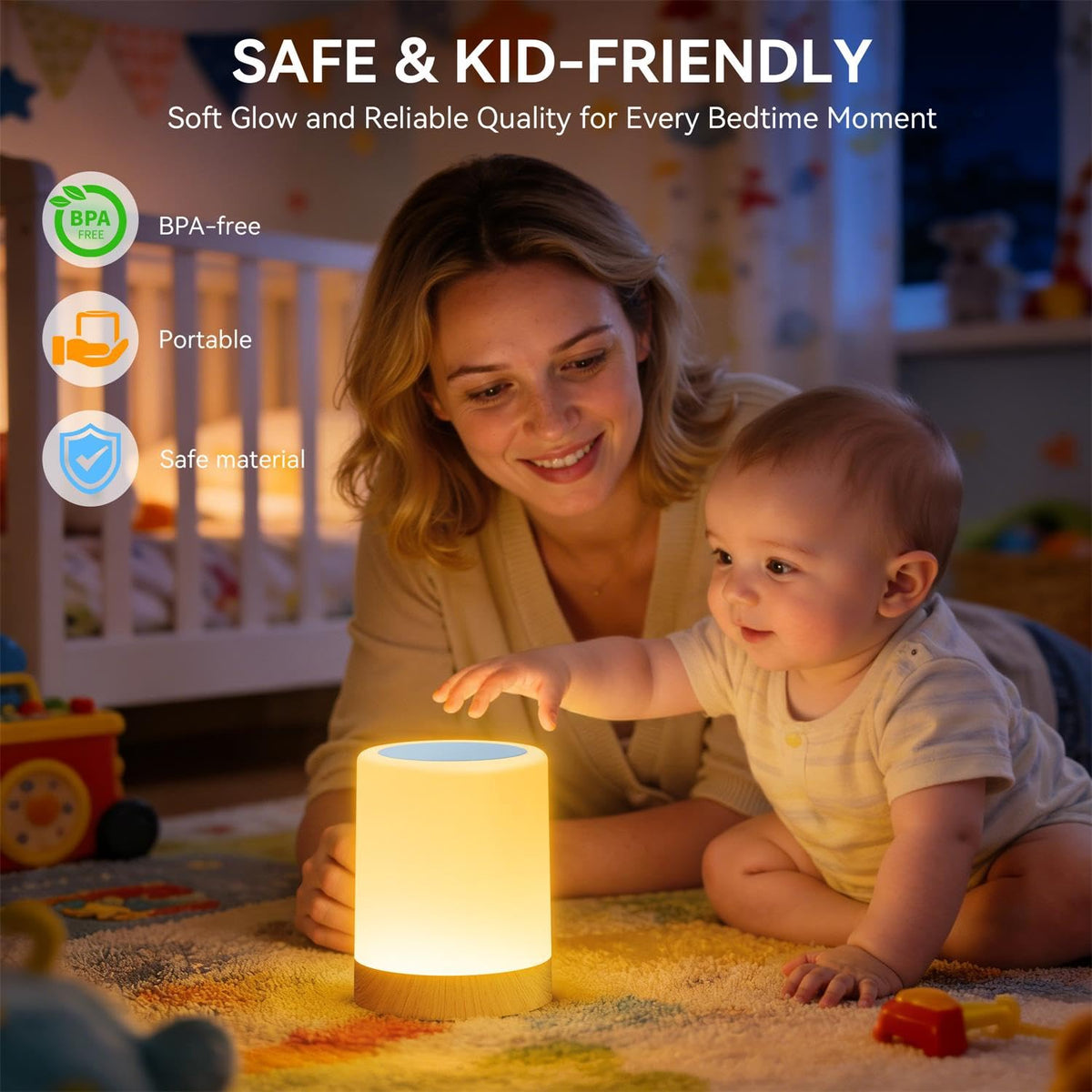 Auxmir Touch Sensor LED Night Light Lamp with Remote
