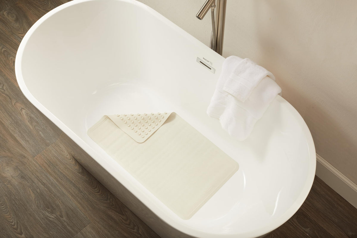 Rubbermaid Commercial Bath Tub & Shower Mat, Large, 28 x 16 in., White