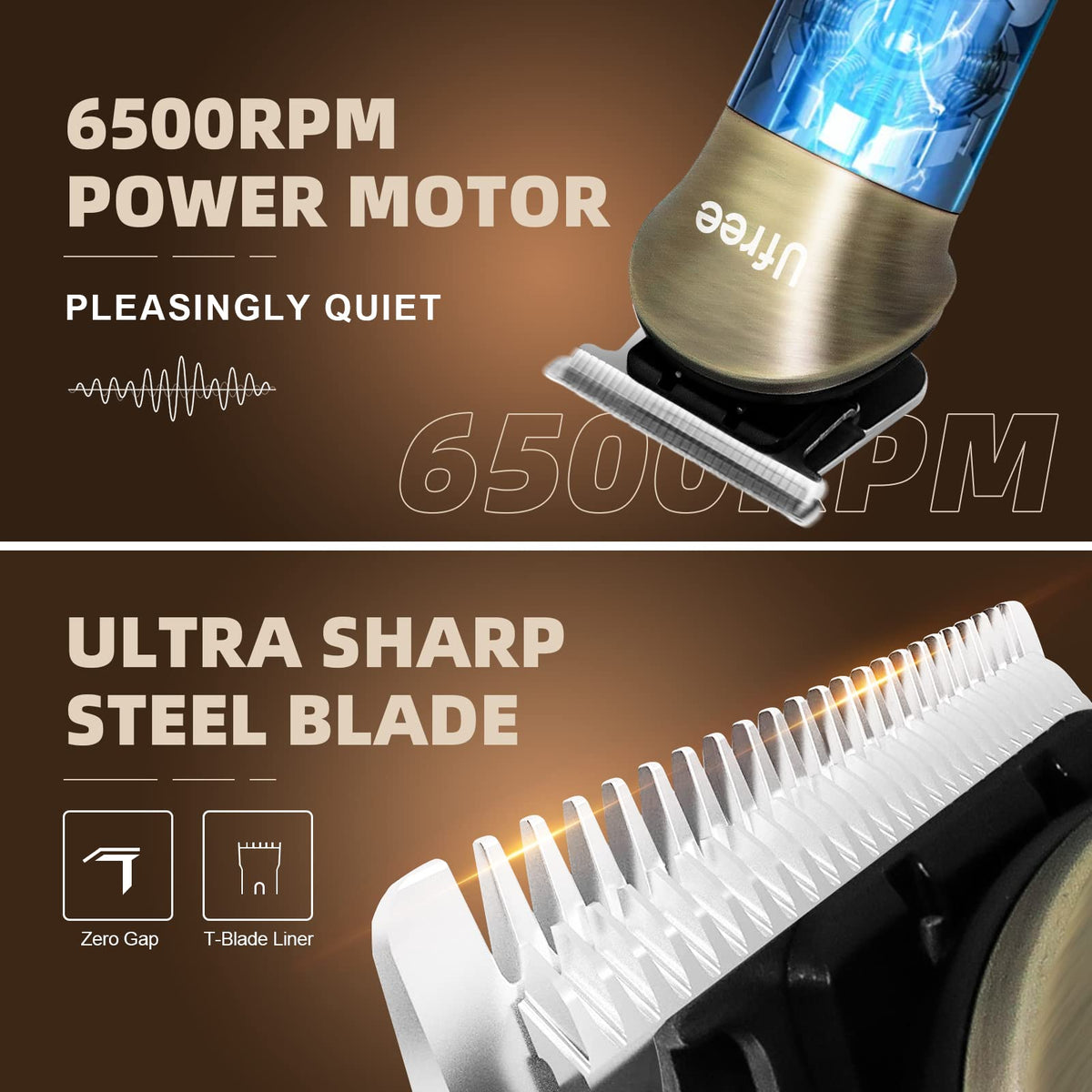Ufree Cordless Beard Trimmer and Grooming Kit for Men
