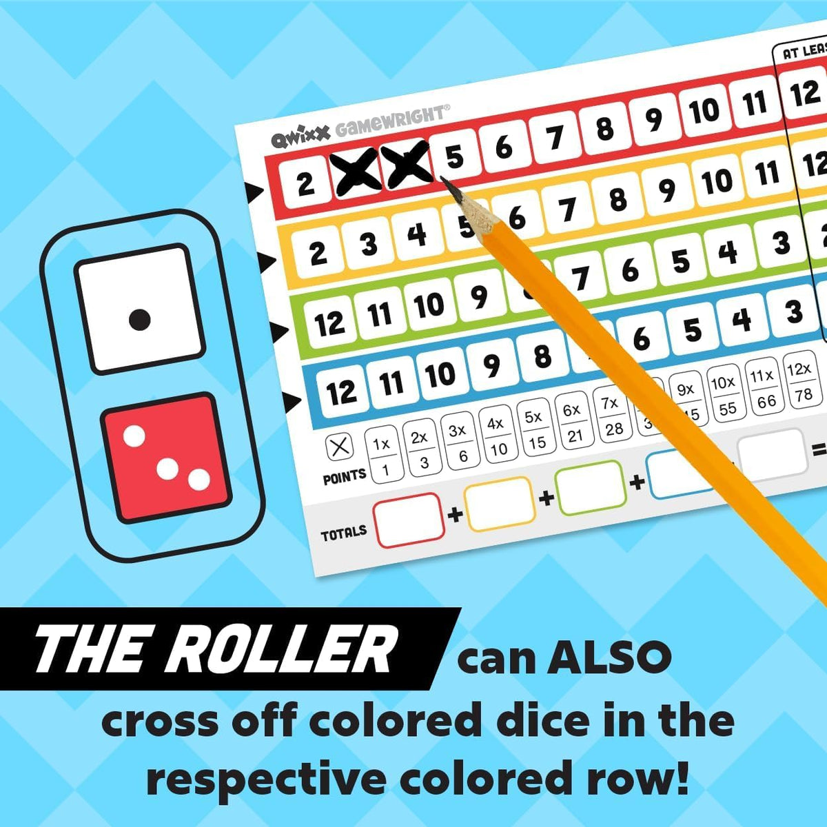 Gamewright Qwixx Fast Family Dice Game, Multi-Colored