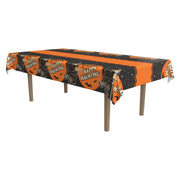 Beistle 2-Piece Retro Happy Haunting Plastic Table Covers, 54x108 Inch