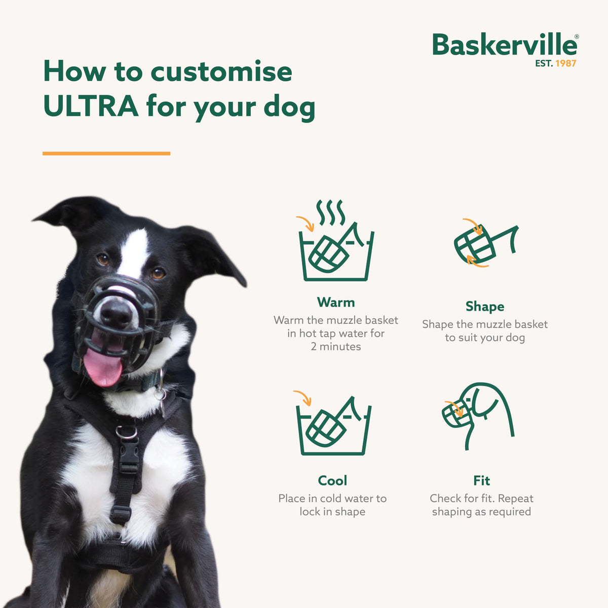 Baskerville Ultra Dog Muzzle, Size 4