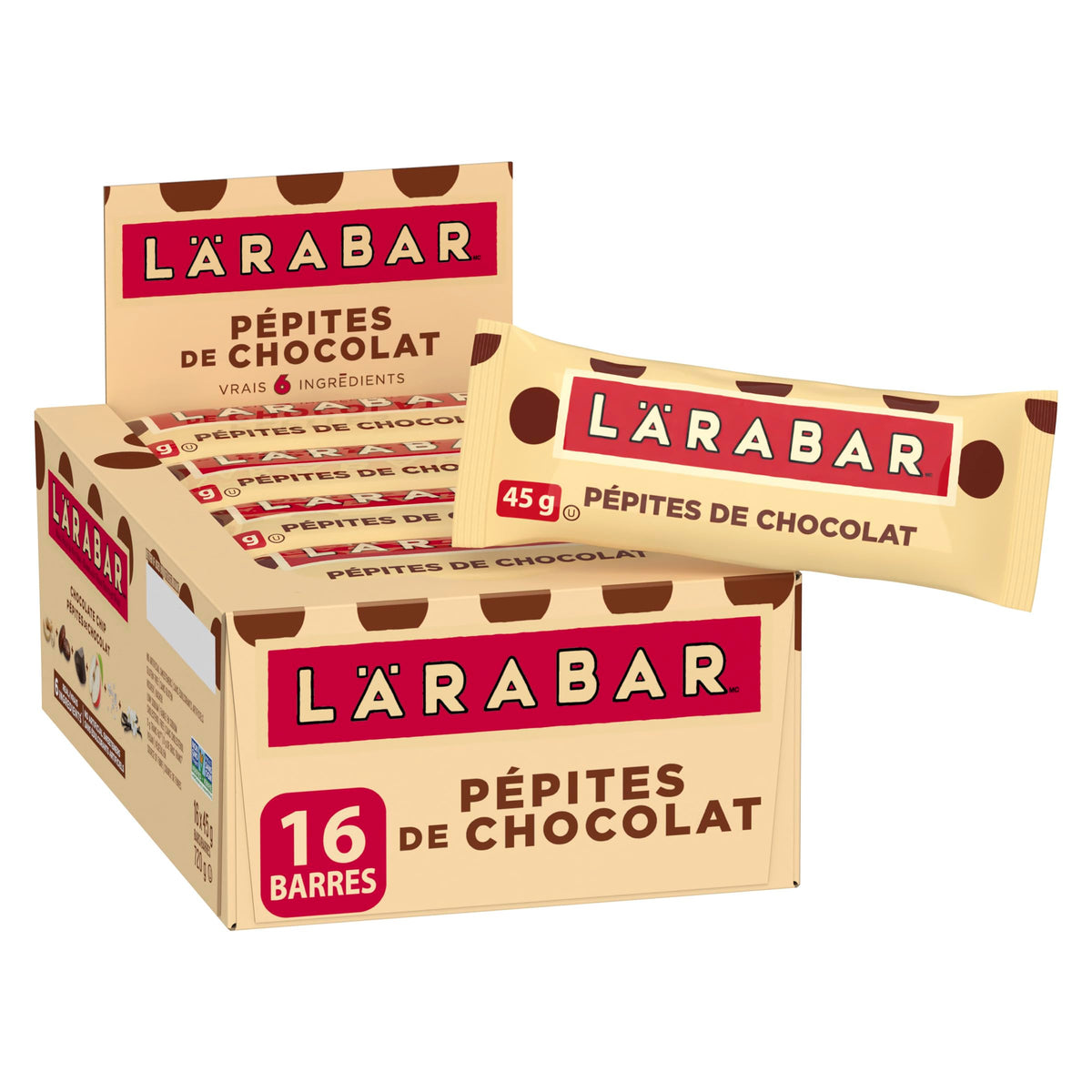 Lärabar Chocolate Chip Energy Bars, 16 Count, 720 g