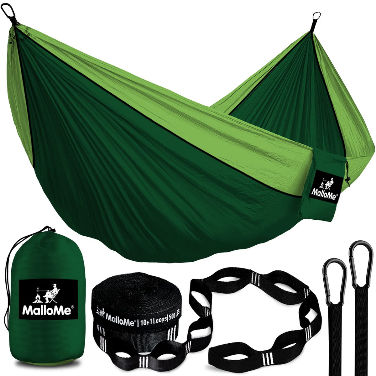 MalloMe Single Camping Hammock with Straps