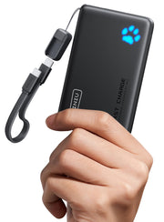 Iniu Compact Power Bank, 10000mAh, 45W, Detachable USB-C Cable