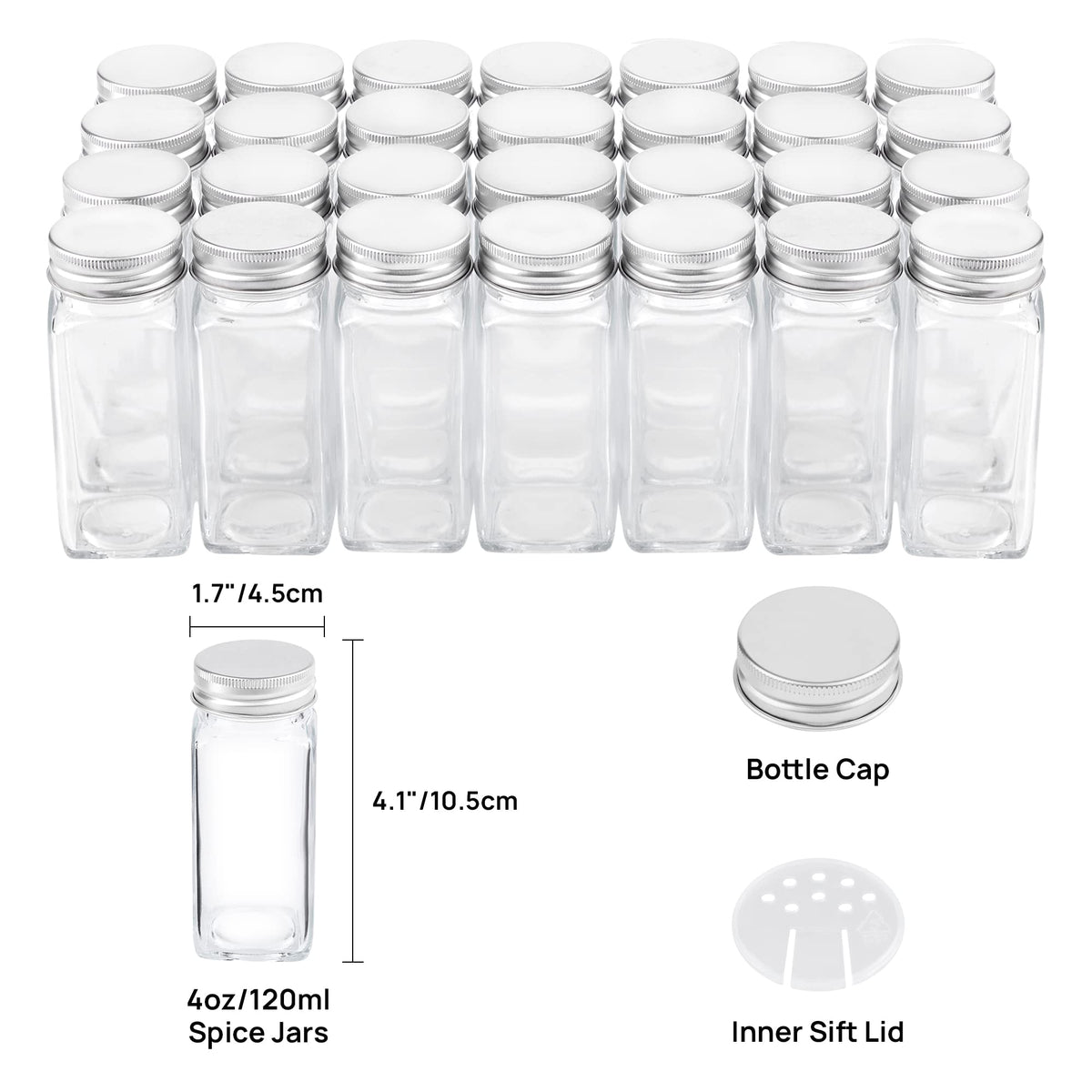 Vtopmart 4-Tier Spice Rack Organizer with 28 Jars