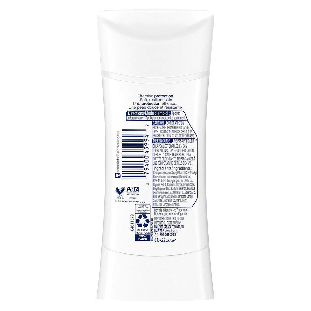 Dove Advanced Care Women's Antiperspirant Stick, 74 g, 3 Pack