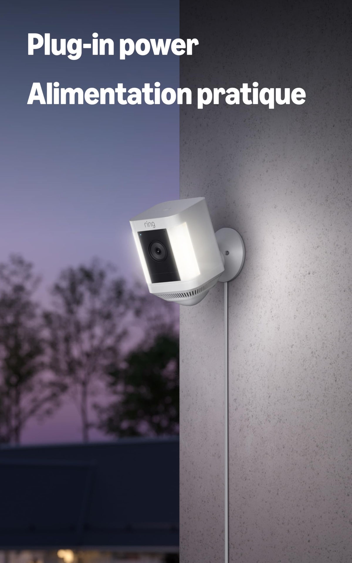 Ring Spotlight Cam Plus, Plug-in, White
