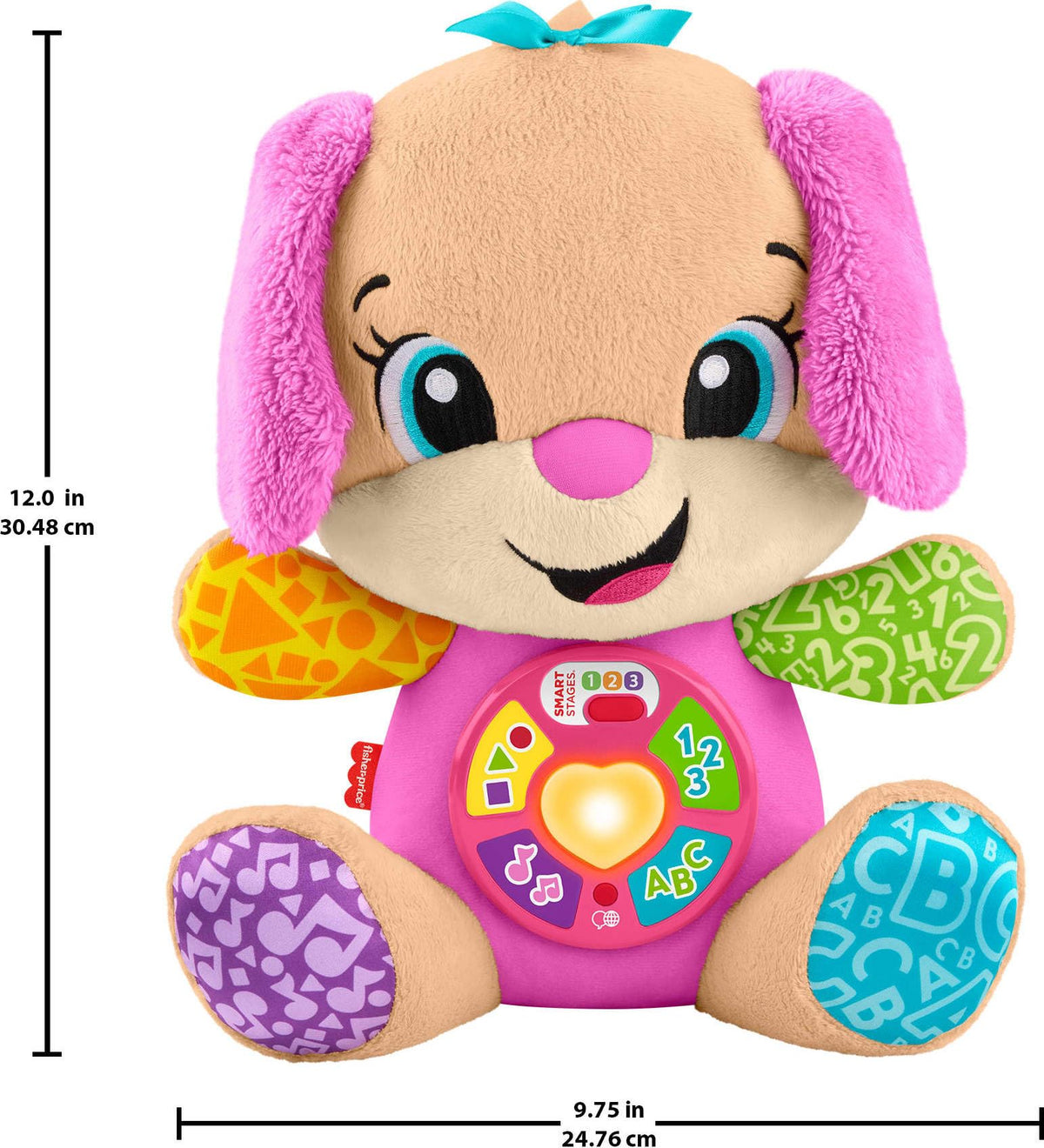 Fisher-Price Laugh & Learn Smart Stages Sis Musical Plush, 6+ Months