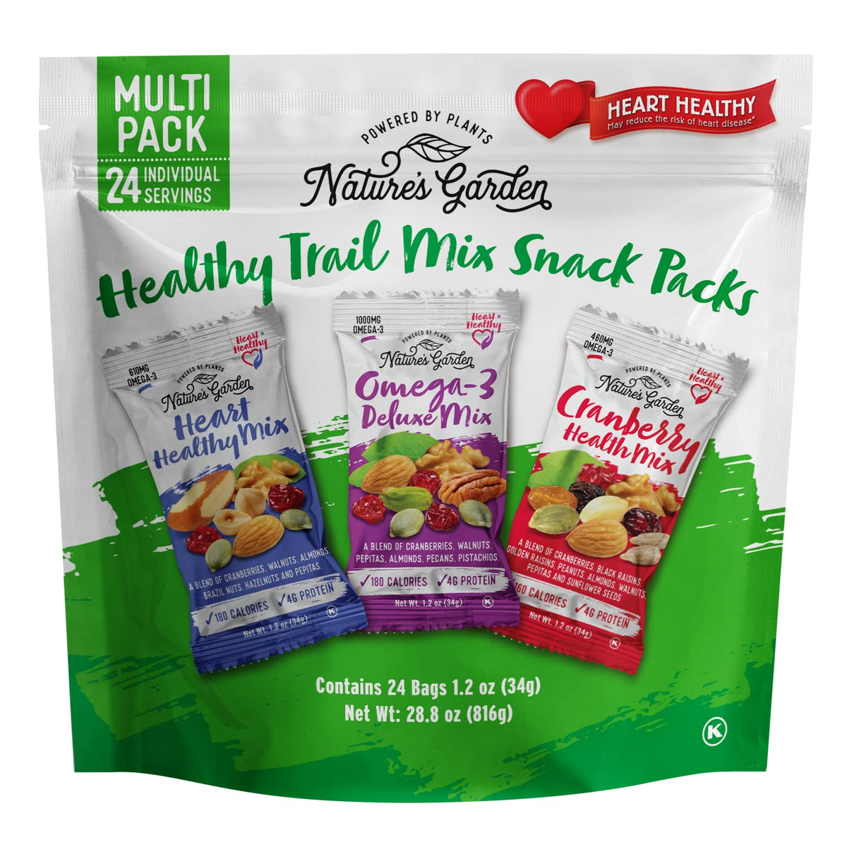 Nature's Garden Healthy Trail Mix Snack Packs, 816 g