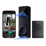 Wyze Duo Cam Doorbell, Battery Powered, 2K, Black