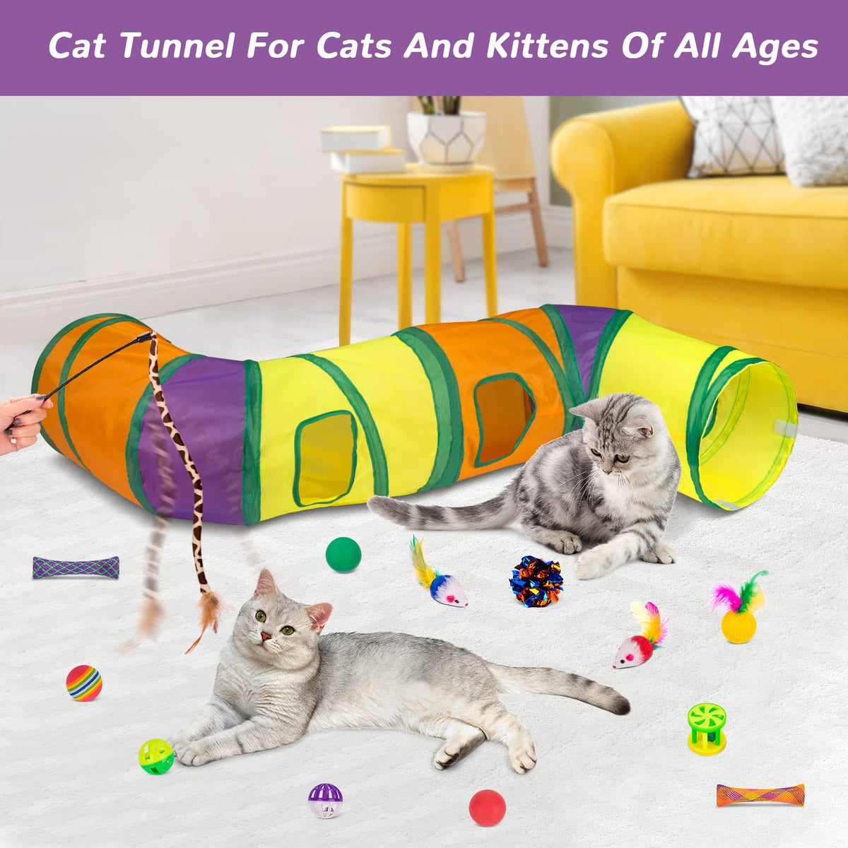Retro Shaw Cat Toys Set, 33 Pack