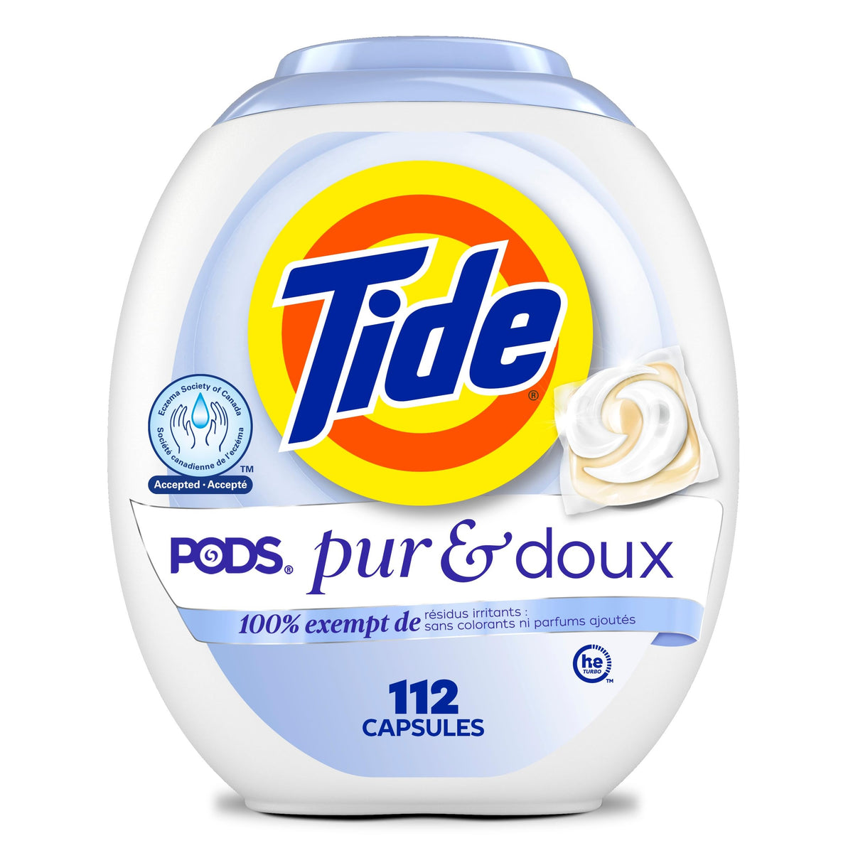 Tide PODS Free & Gentle Laundry Detergent Pacs, 112 Count