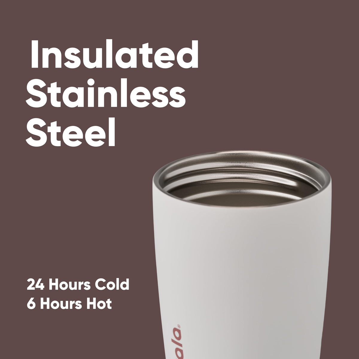Owala SmoothSip Slider Insulated Coffee Tumbler, 12 oz, Vanilla Bean