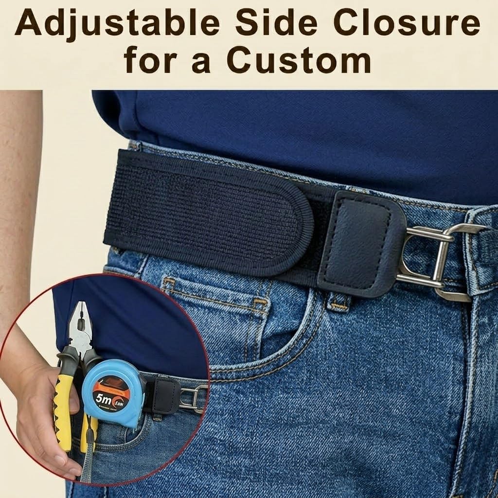 Buckleless Elastic Belt for Men and Women, 4PCS