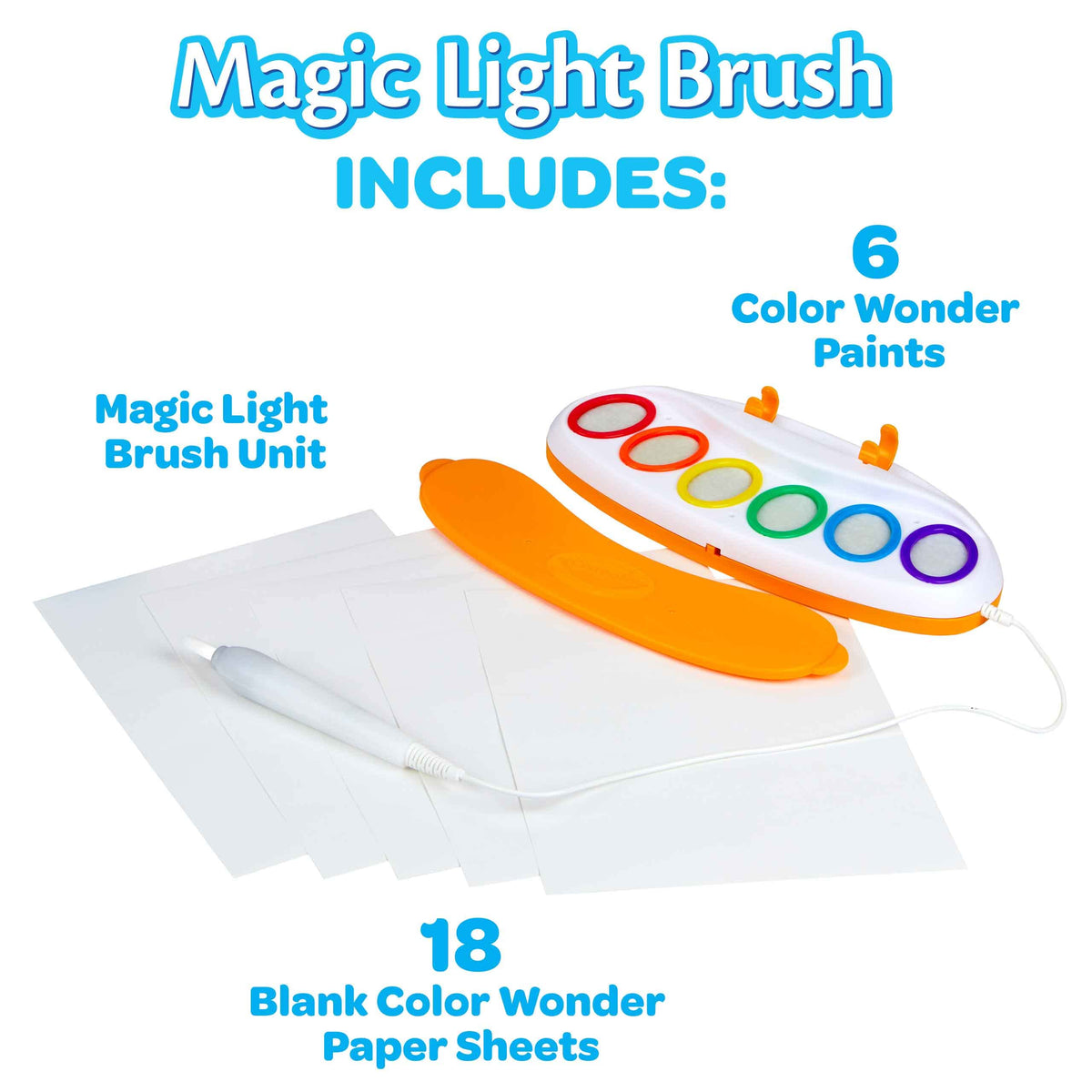 Crayola Color Wonder Magic Light Brush Painting Station, Ages 3+