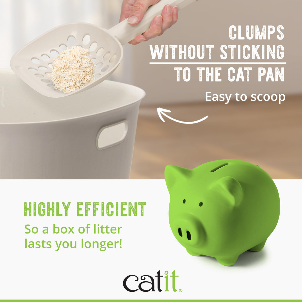 Catit Go Natural Pea Husk Clumping Cat Litter, Unscented, 5.6 kg