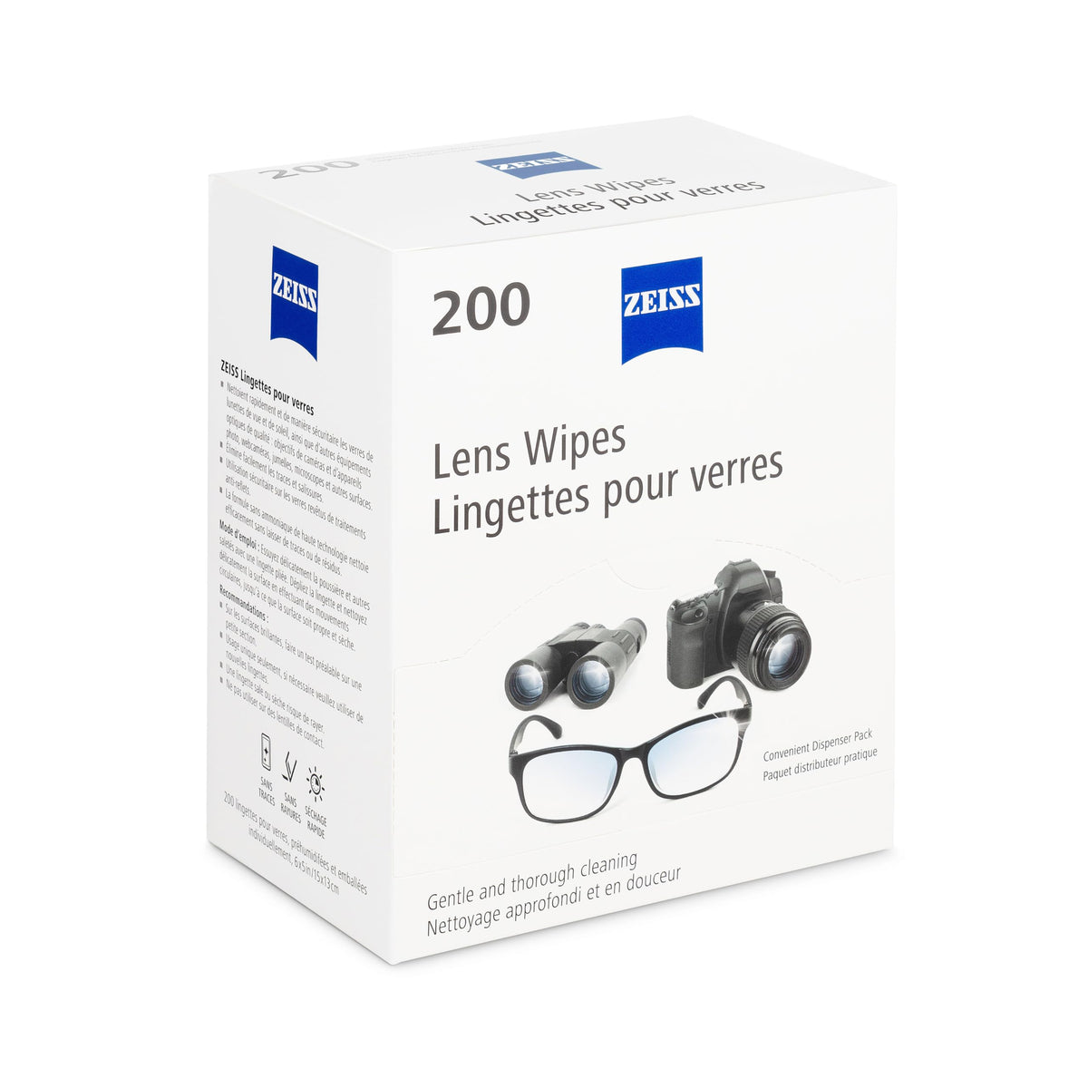 ZEISS Pre-Moistened Lens Cleaning Wipes, 200 Count