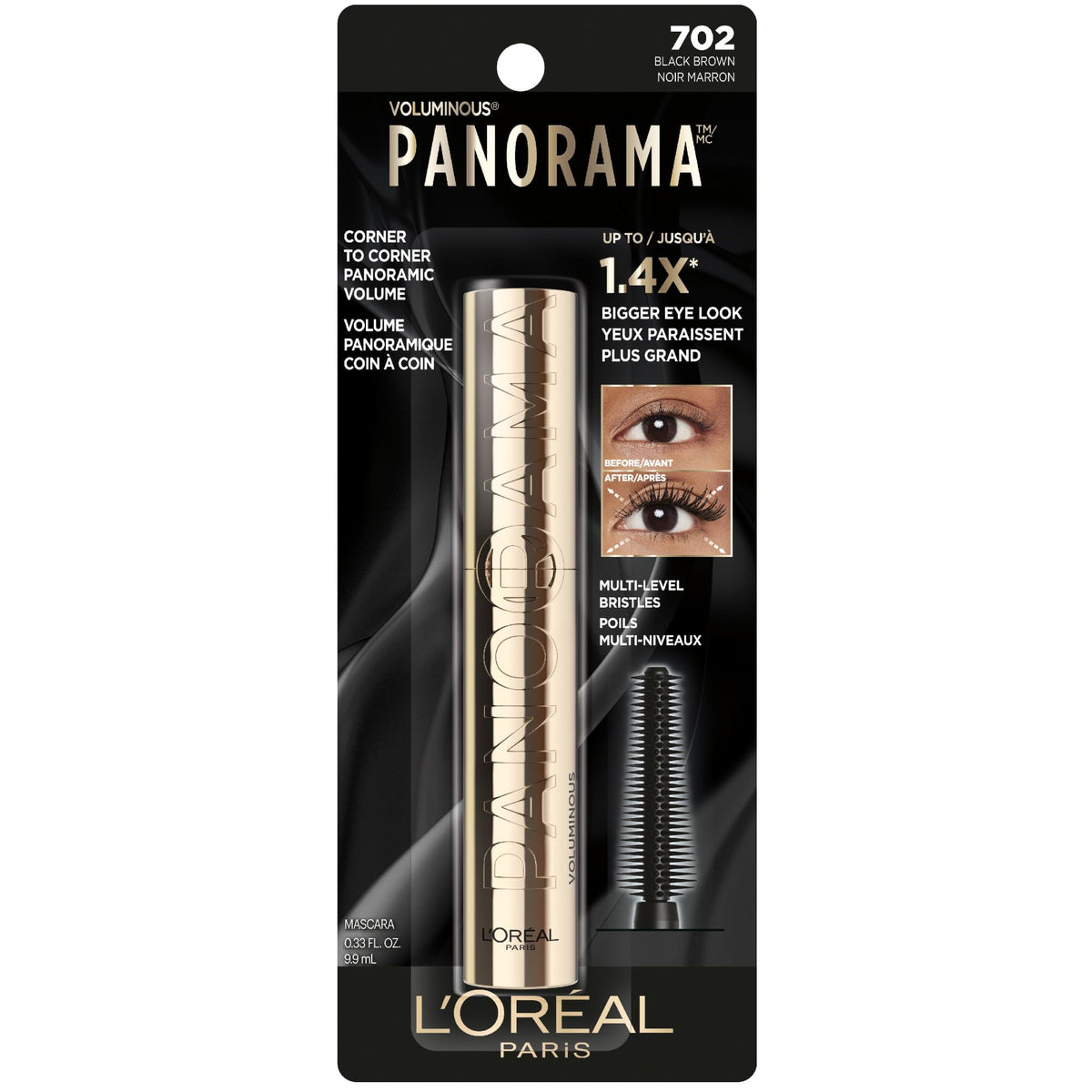 L'Oréal Paris Voluminous Panorama Mascara, Black Brown, 9.9 mL