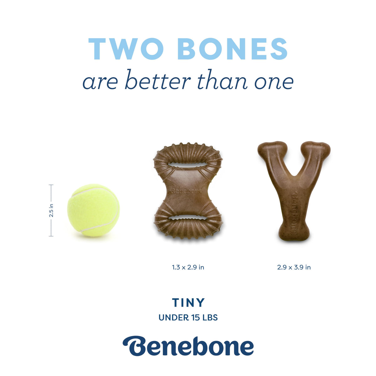Benebone Puppy Dental Chew Toys, Real Bacon, 2 Pack