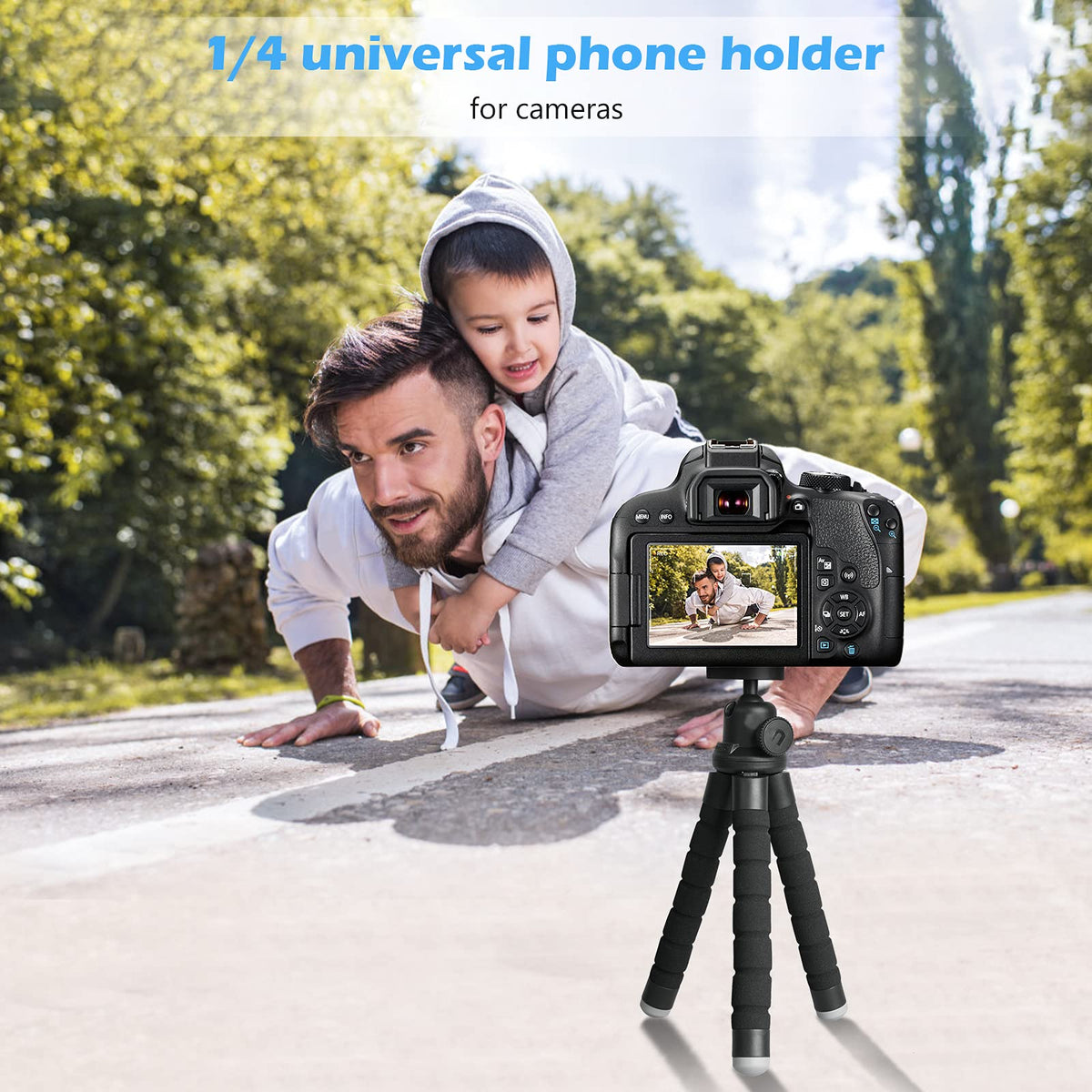 UBeesize Flexible Phone Tripod with Wireless Remote, Black