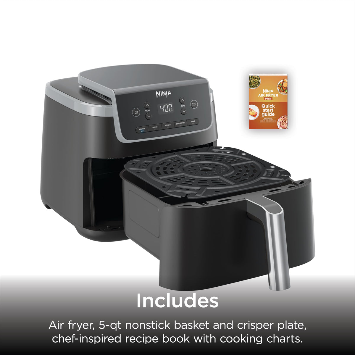 Ninja Air Fryer Pro 5-in-1, 5 QT, Grey, AF142C