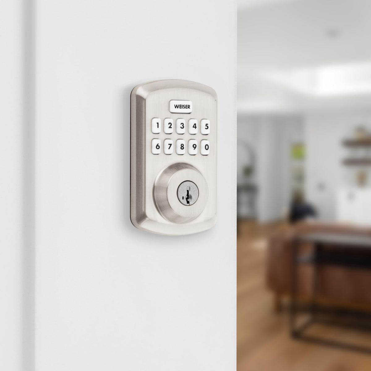 Weiser Powerbolt 3 Keyless Entry Keypad Deadbolt, Satin Nickel