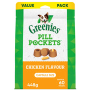 GREENIES Pill Pockets Dog Treats, Capsule Size, Chicken, 60 Count