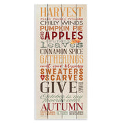 Stupell Industries Pumpkin Word Wood Texture Sign, 7 x 17, Multi-Color