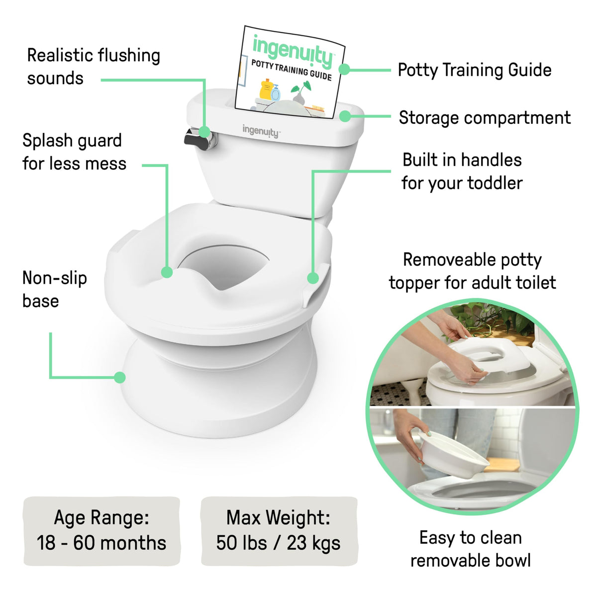 Summer by Ingenuity My Size Potty Pro, White