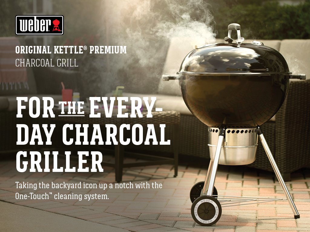 Weber Original Kettle Premium Charcoal Grill, 22-Inch