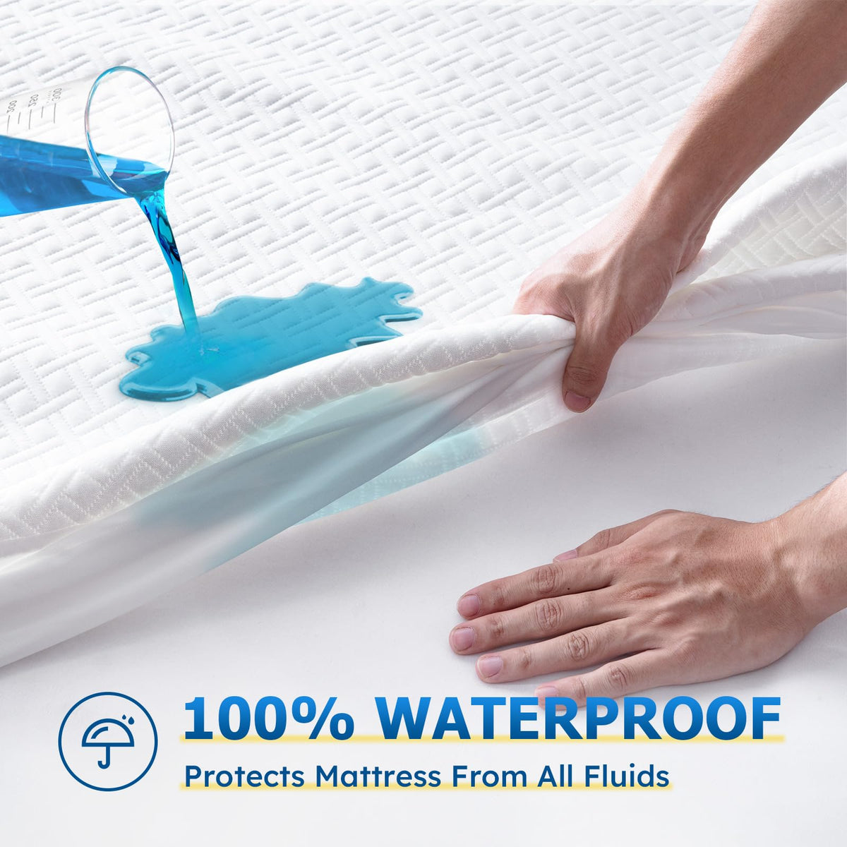 Cozymaker Waterproof Queen Mattress Protector, 8-21 in Deep