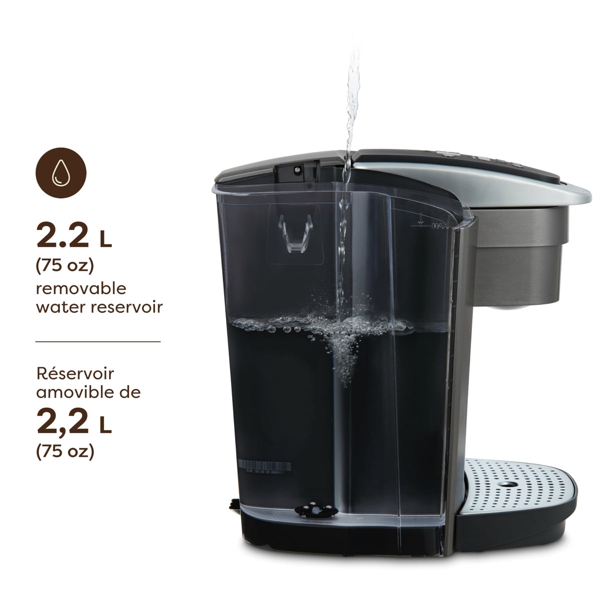 Keurig K-Elite Single Serve K-Cup Pod Coffee Maker, Brushed Silver