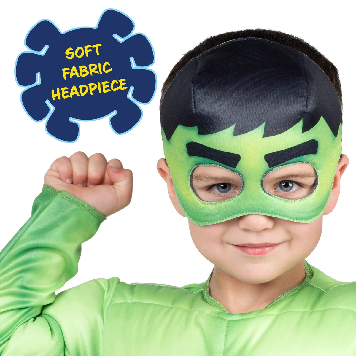 Marvel Hulk Toddler Costume with Padded Jumpsuit and Mask, 3T-4T