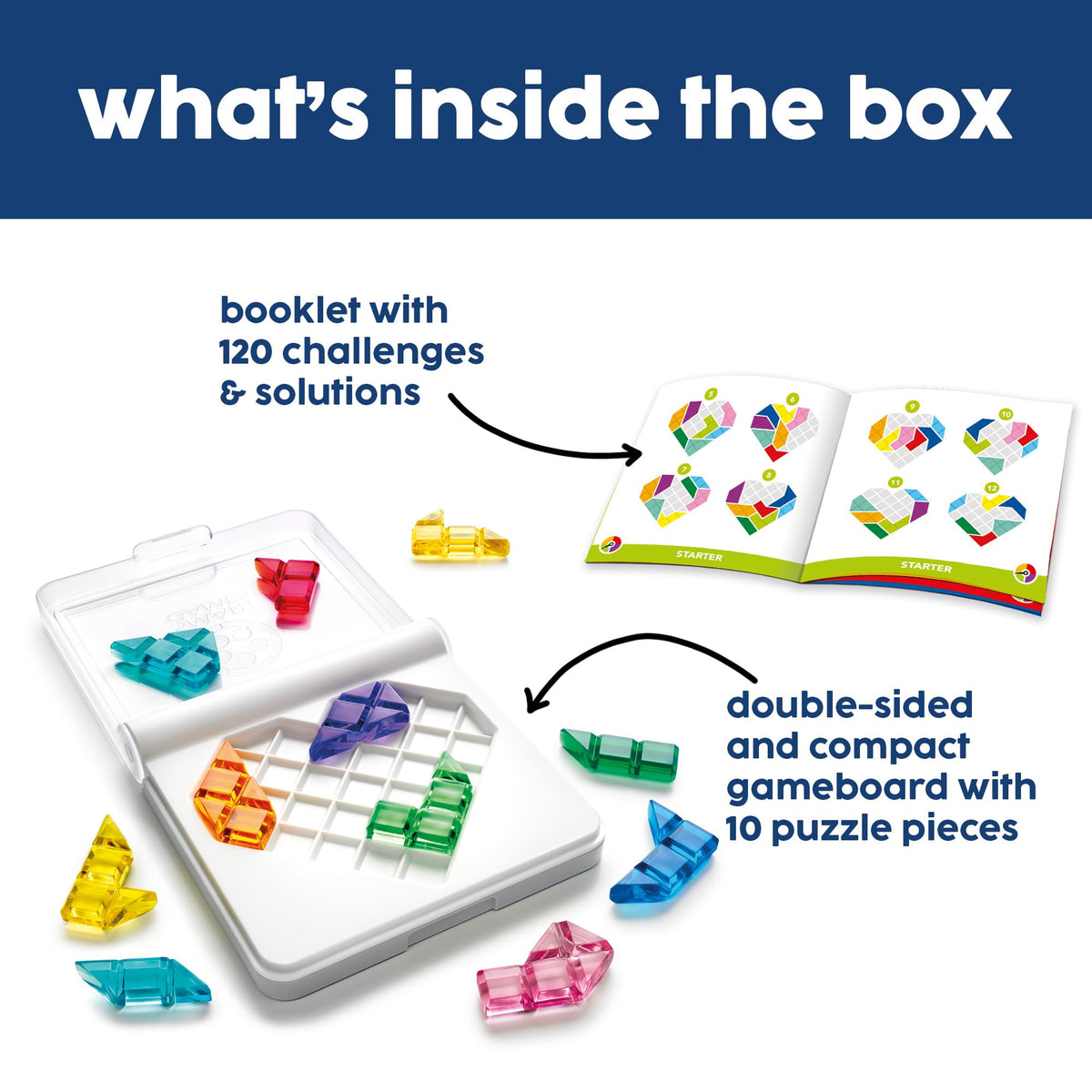 SmartGames IQ Love Travel Puzzle Game, 120 Challenges, Ages 7+