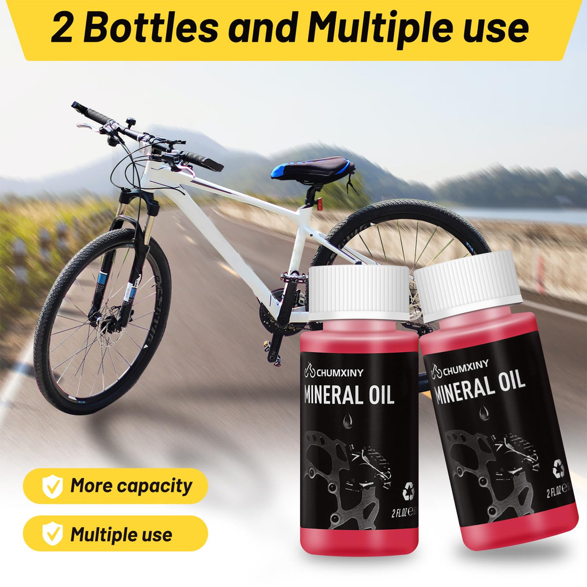 Chumxiny Brake Bleed Kit for Shimano and Tektro Brakes, 120 ml