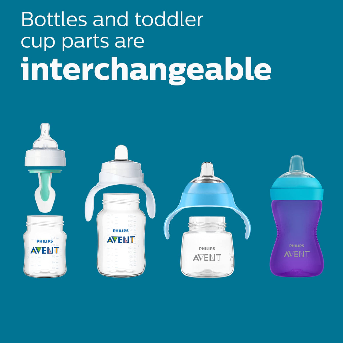 Philips Avent Anti-Colic Bottle, 4oz, 4 Pack, SCY701/04